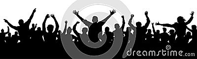 Cheerful people having fun celebrating. Crowd of fun people on party, holiday. Vector Illustration